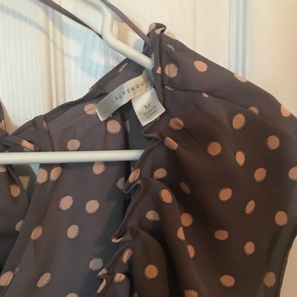 Lauren Conrad short sleeve polka dot top - Picture 2 of 4